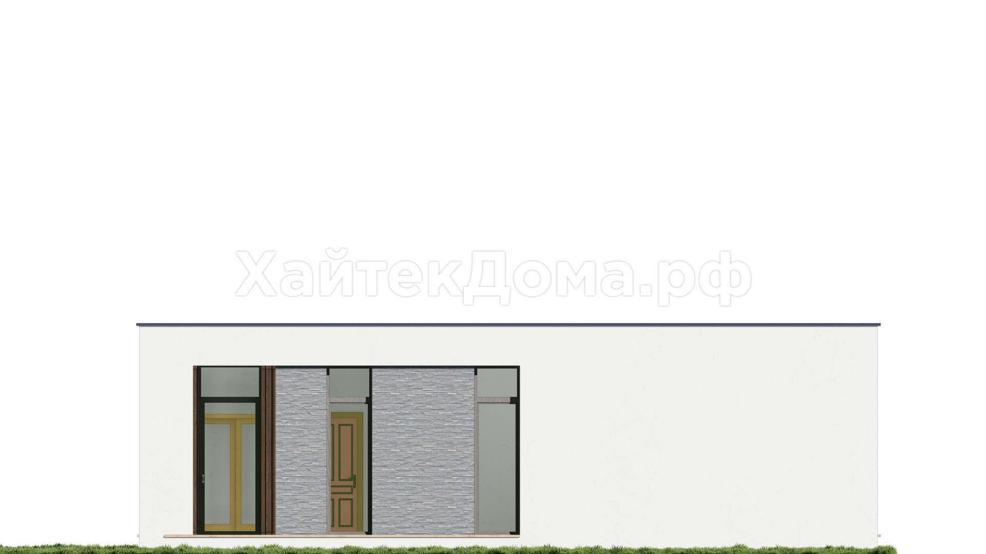 Одноэтажный дом хай-тек 161 м² с террасой