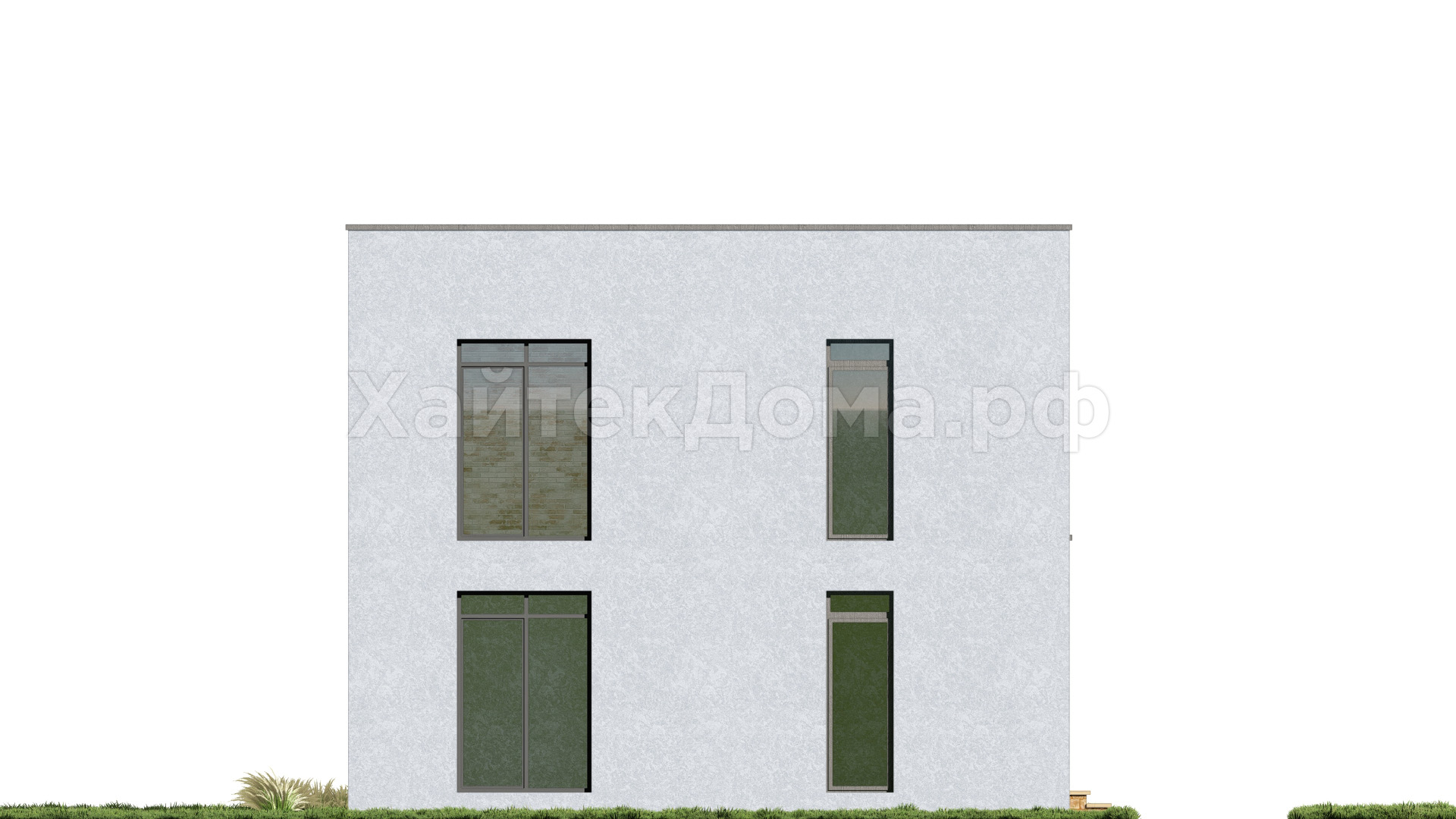 Двухэтажный дом хай-тек 206 м² с террасой и балконом