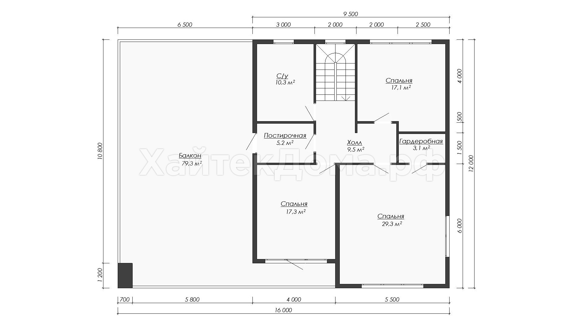 Планировка 2 этажа – Двухэтажный дом хай-тек 346 м² с гаражом